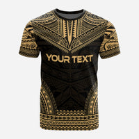 Niue Custom T Shirt Niue Seal Polynesian Chief Tattoo Gold Version - Polynesian Pride