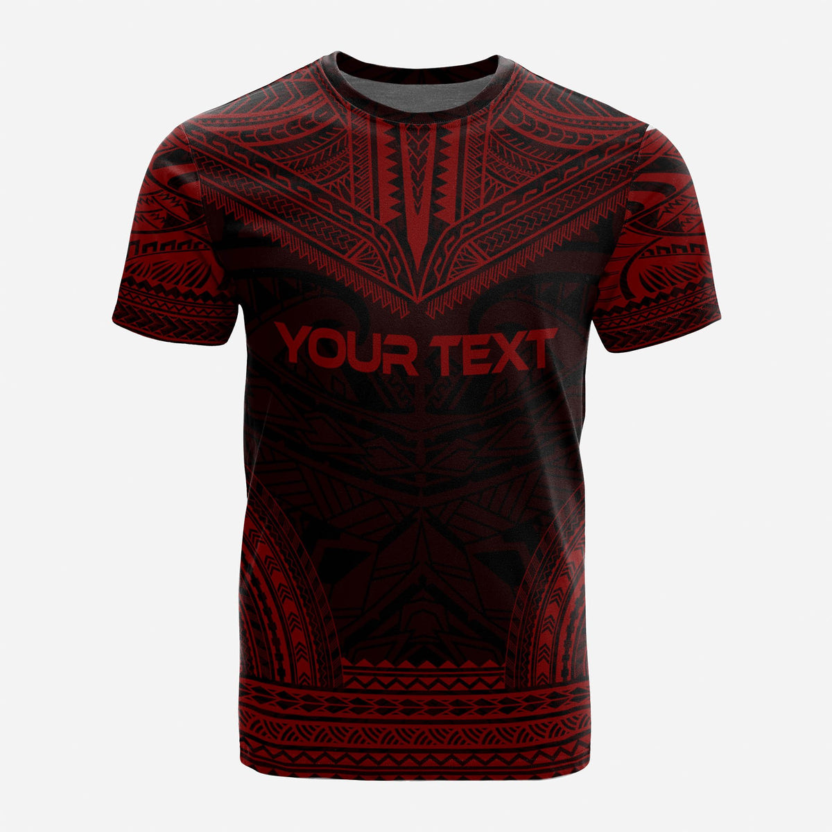 Northern Mariana Island Custom T Shirt Northern Mariana Island Seal Polynesian Chief Tattoo Red Version - Polynesian Pride