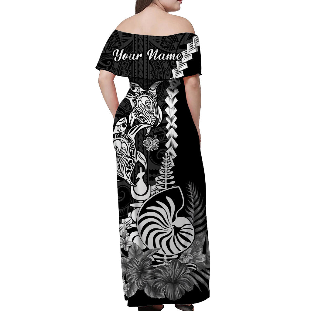 Custom New Caledonia Valentine Couple Matching Dress and Hawaiian Shirt My Sunshine Polynesia Turtle Black LT14 - Polynesian Pride