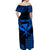 Custom King Kamehameha Matching Hawaiian Outfits For Couples with Polynesian Tribal Blue LT13 - Polynesian Pride