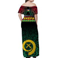 Shefa Province Vanuatu Matching Hawaiian Shirt and Dress Pig Tusk Polynesian Flag Style LT14 - Polynesian Pride