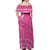 Custom Tongan Breast Cancer Matching Dress and Hawaiian Shirt Tongan Ngatu Pattern No One Fights Alone LT14 - Polynesian Pride