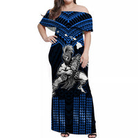 Custom Polynesian Couple Outfits Matching Dress and Hawaiian Shirt Hawaii Warrior with Weapon Polynesian Ver.06 LT14 - Polynesian Pride