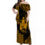 Custom King Kamehameha Matching Hawaiian Outfits For Couples with Polynesian Tribal Gold LT13 - Polynesian Pride