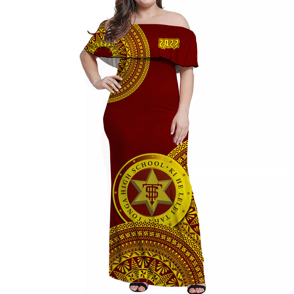 (Custom Text And Number) Tonga High School Matching Dress and Hawaiian Shirt Class Of Year Tongan Ngatu Pattern LT14 - Polynesian Pride