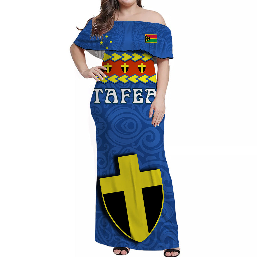 Custom Matching Hawaiian Shirt and Dress Tafea Province Vanuatu Pig Tusk Polynesian Flag Style LT14 - Polynesian Pride