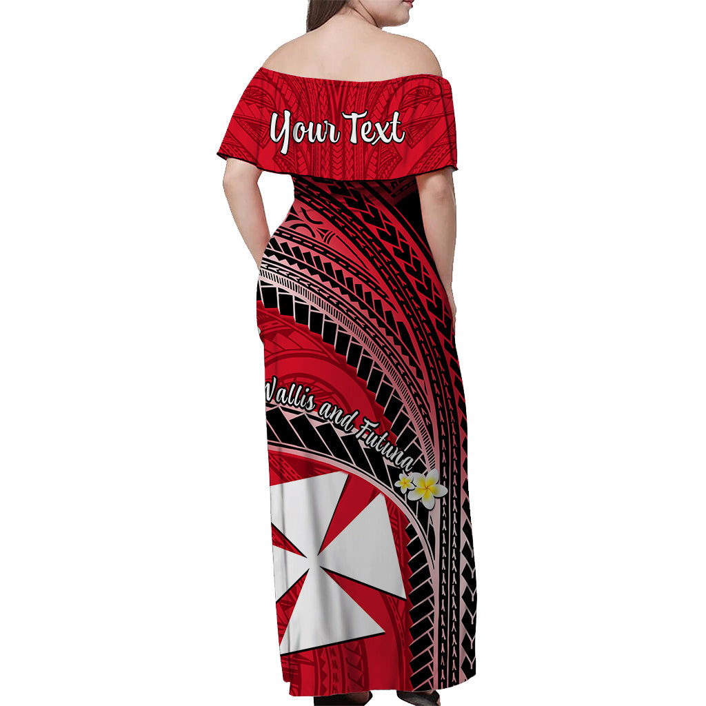 Custom Wallis And Futuna Matching Dress and Hawaiian Shirt Plumeria Flowers with Red Polynesian Pattern LT14 - Polynesian Pride