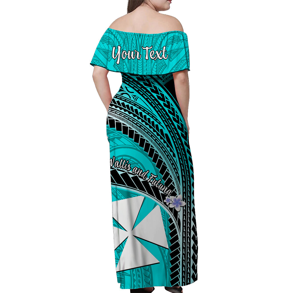 Custom Wallis And Futuna Matching Dress and Hawaiian Shirt Plumeria Flowers with Turquoise Polynesian Pattern LT14 - Polynesian Pride