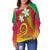 Vanuatu Novelty Off Shoulder Sweater Frangipani Tropical Spa Flower LT13 - Polynesian Pride