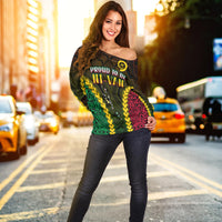 Vanuatu Indigenous Off Shoulder Sweater Proud To Be Ni - Vanuatu Polynesian Pattern LT13 - Polynesian Pride