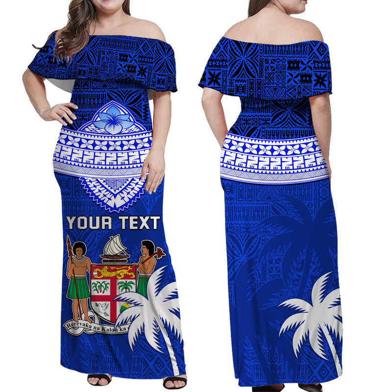 Custom Polynesian Matching Hawaiian Shirt and Dress Fiji Tapa with Coat Of Arms LT9 - Polynesian Pride