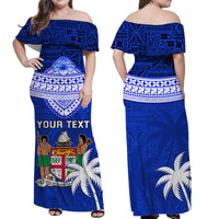 Custom Polynesian Matching Hawaiian Shirt and Dress Fiji Tapa with Coat Of Arms LT9 - Polynesian Pride