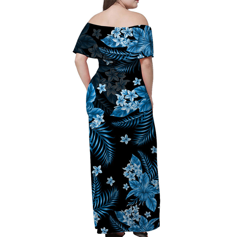 Hawaii Summer Colorful Matching Dress and Hawaiian Shirt Light Blue LT6 - Polynesian Pride