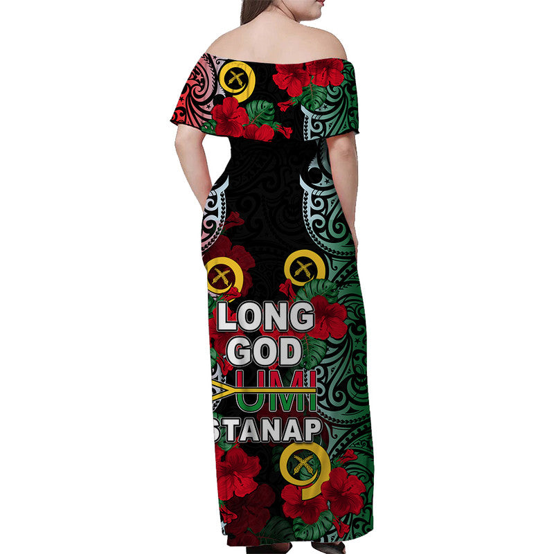 Vanuatu Penama Matching Hawaiian Shirt and Dress with Polynesian Hibiscus LT6 - Polynesian Pride