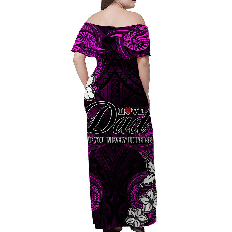 Custom Matching Hawaiian Shirt and Dress Polynesian Fathers Day I Love You In Every Universe Pink LT8 - Polynesian Pride
