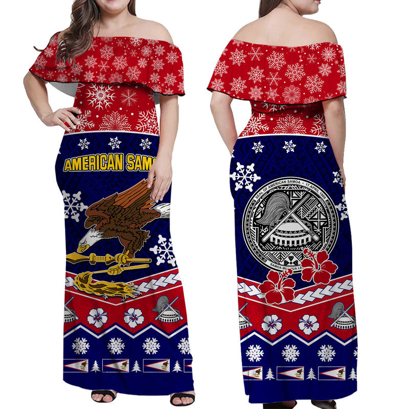 American Samoa Tribal Polynesian Matching Dress and Hawaiian Shirt Christmas Vibe LT9 - Polynesian Pride