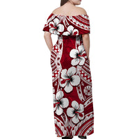 Polynesian Hibiscus Matching Hawaiian Shirt and Dress Fiji Patterns Red LT6 - Polynesian Pride
