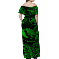 Hawaii State Fish: Humuhumu Nukunuku Apuaa Polynesian Matching Dress and Hawaiian Shirt Matching Couples Outfit Unique Style Green LT8 - Polynesian Pride