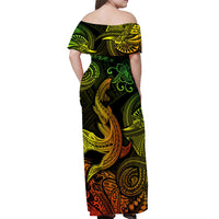 Hawaii Angry Shark Polynesian Matching Dress and Hawaiian Shirt Matching Couples Outfit Unique Style Reggae LT8 - Polynesian Pride