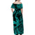 Hawaii Angry Shark Polynesian Matching Dress and Hawaiian Shirt Matching Couples Outfit Unique Style Turquoise LT8 - Polynesian Pride