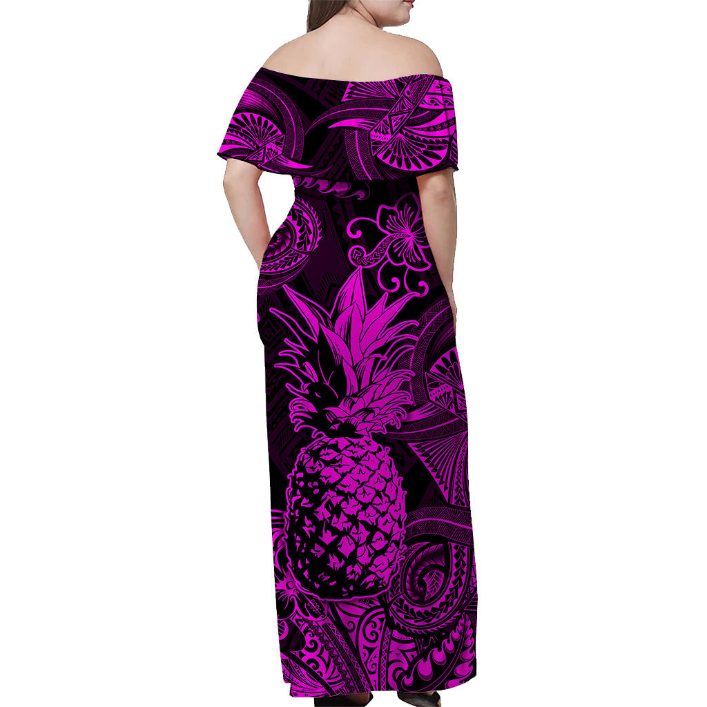 Hawaii Pineapple Polynesian Matching Dress and Hawaiian Shirt Matching Couples Outfit Unique Style Pink LT8 - Polynesian Pride