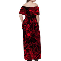 Hawaii Surfing Polynesian Matching Dress and Hawaiian Shirt Matching Couples Outfit Unique Style Red LT8 - Polynesian Pride