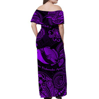 Hawaii State Fish: Humuhumu Nukunuku Apuaa Polynesian Matching Dress and Hawaiian Shirt Matching Couples Outfit Unique Style Purple LT8 - Polynesian Pride
