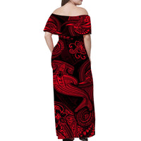 Hawaii Hammer Shark Polynesian Matching Dress and Hawaiian Shirt Matching Couples Outfit Unique Style Red LT8 - Polynesian Pride