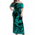 Hawaii Angry Shark Polynesian Matching Dress and Hawaiian Shirt Matching Couples Outfit Unique Style Turquoise LT8 - Polynesian Pride