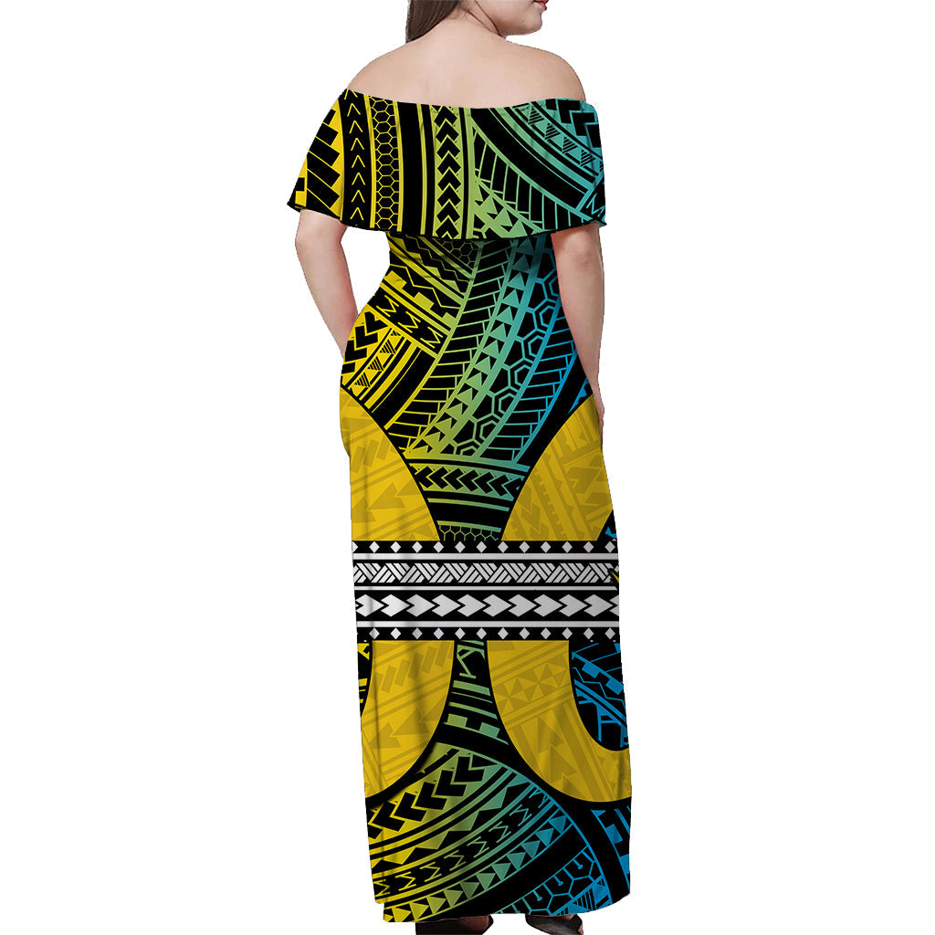 Polynesian Torba Of Vanuatu Off Shoulder Long Dress LT6 - Polynesian Pride