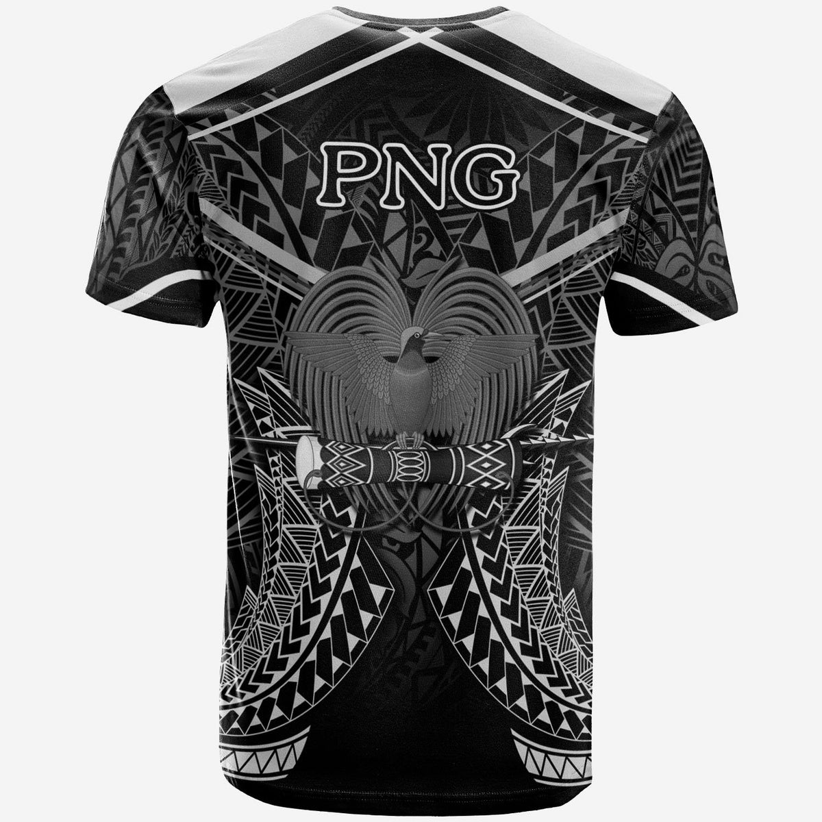 Papua New Guinea T Shirt Papua New Guinea Seal With White Line Style - Polynesian Pride