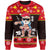 Papua New Guinea Custom Personalised Christmas Sweater - Santa Claus Polynesian Tattoo Unisex Red - Polynesian Pride