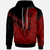 Papua New Guinea Hoodie Red Color Symmetry Style Unisex Black - Polynesian Pride