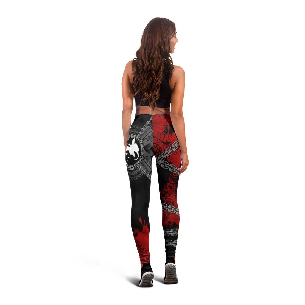 Papua New Guinea Polynesian Women's Leggings - Polynesian Chain Style - Polynesian Pride