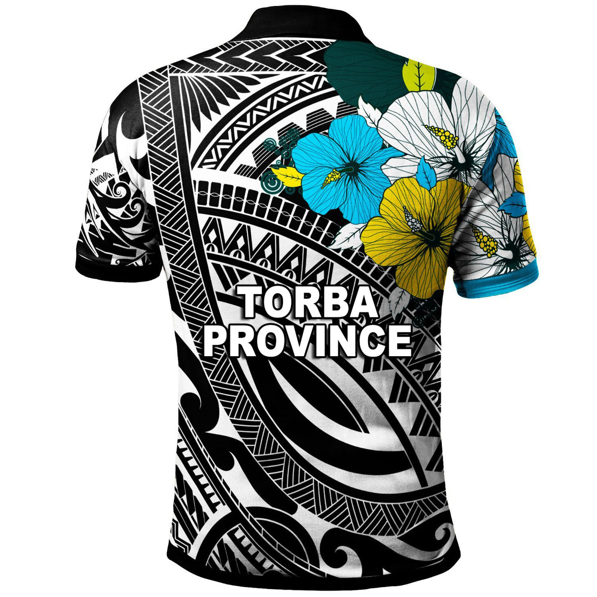 (NUMBER 2) Vanuatu Polo Shirt Polynesian Pattern Black Color LT13 - Polynesian Pride
