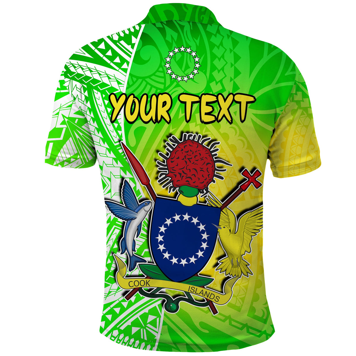 Custom Happy Mangaia Gospel Day Polo Shirt Cook Islands Coat Of Arms Polynesian Pattern LT14 - Polynesian Pride