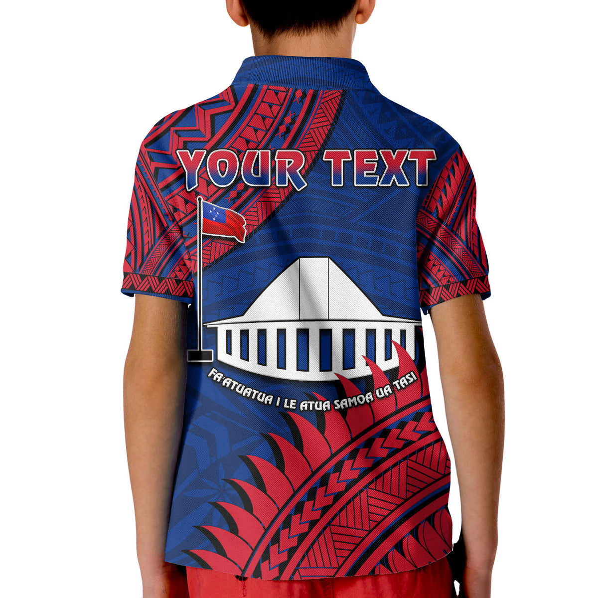 Custom F.A.S.T Samoa Polo Shirt Samoan Coat Of Arms Polynesian Pattern LT14 - Polynesian Pride