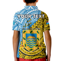 (Custom Personalised) Tuvalu 1978 Polo Shirt KID Happy 44th Independence Anniversary Polynesian Pattern LT14 - Polynesian Pride