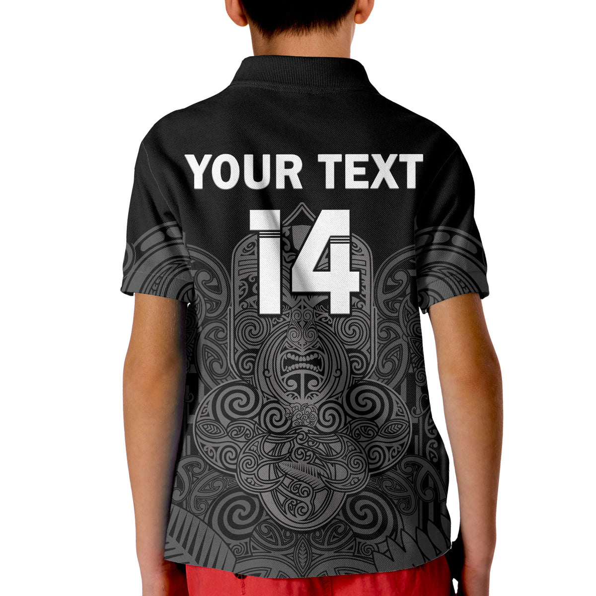 (Custom Text and Number) New Zealand Tiki Rugby Polo Shirt NZ Maori Koru Pattern Ver.01 LT14 - Polynesian Pride