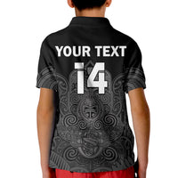 (Custom Text and Number) New Zealand Tiki Rugby Polo Shirt NZ Maori Koru Pattern Ver.01 LT14 - Polynesian Pride