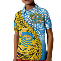 Tuvalu 1978 Polo Shirt Happy 44th Independence Anniversary Polynesian Pattern LT14 Kid Yellow - Polynesian Pride
