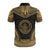 Palau Custom Polo Shirt Palau Seal Polynesian Chief Tattoo Gold Version - Polynesian Pride
