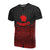 Pohnpei Polynesian T Shirt Red Black Pride Map And Seal Unisex Red - Polynesian Pride