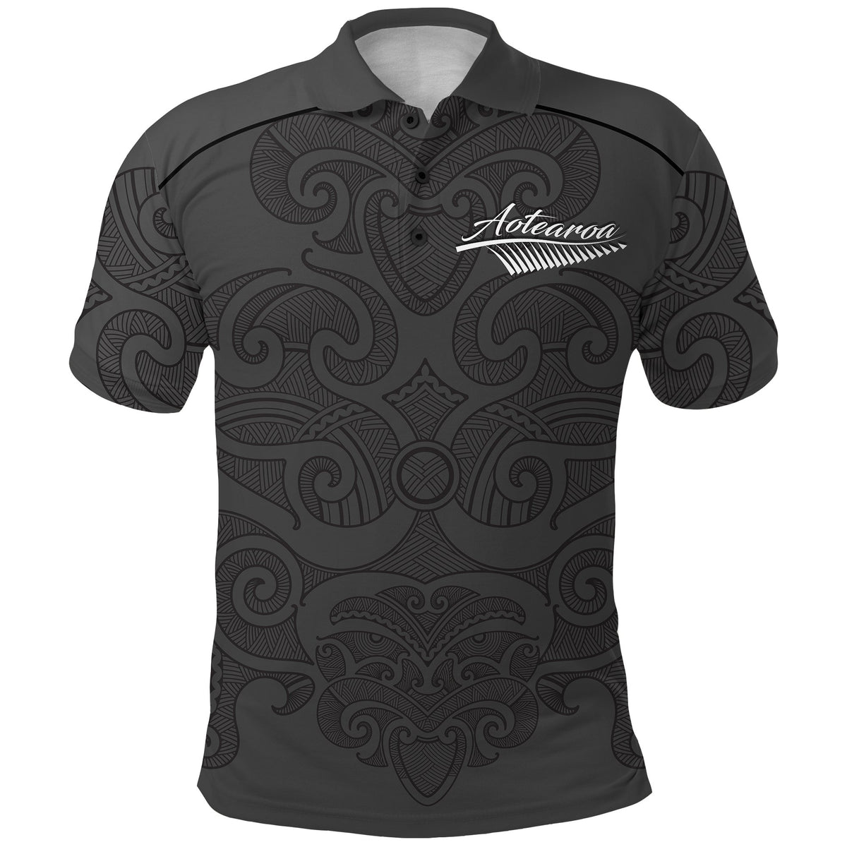 Custom Maori 2021 Polo Shirt Aotearoa Tattoo Custom Text and Number LT13 - Polynesian Pride