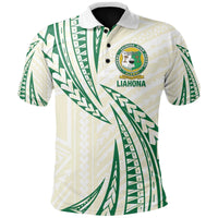 Liahona High School Polo Shirt White Unisex Green - Polynesian Pride