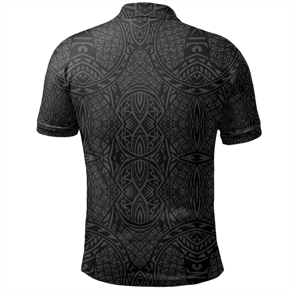 Unisex Polynesian Lauhala Mix Gray Polo Shirt - Polynesian Pride