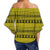 Polynesian Tattoo Tribal Yellow Hawaii Women's Off Shoulder Wrap Waist Top - Polynesian Pride