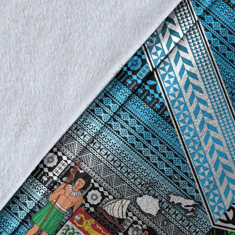 New Zealand And Fiji Premium Blanket Together - Green LT8 - Polynesian Pride