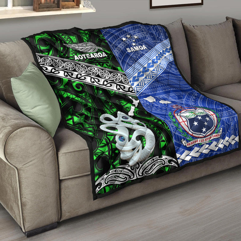 New Zealand And Samoa Premium Quilt Together - Green LT8 - Polynesian Pride