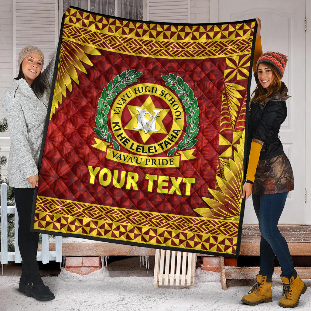 (Custom Personalised) Tonga Vava'u High School Premium Quilt Simplified Version - Maroon LT8 - Polynesian Pride
